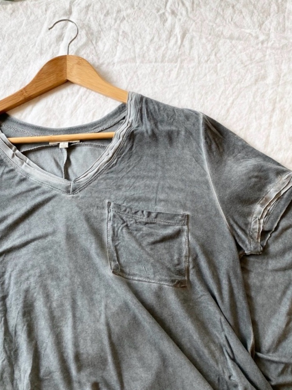 Umgee Grey Short Sleeve Fringe T-shirt Dress - Picture 4 of 9